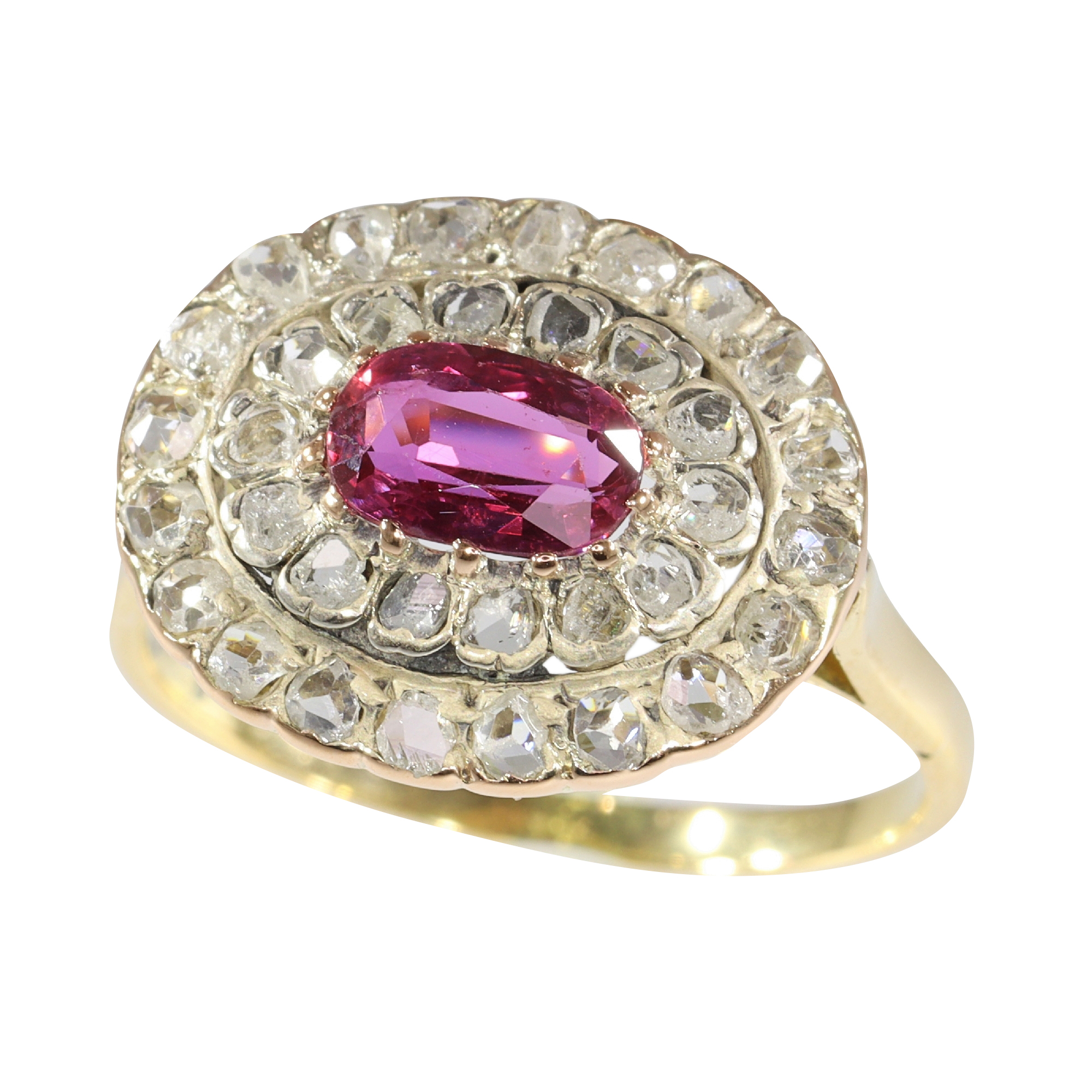 Delicate Beauty: Victorian Ring with Pink Purplish Tourmaline